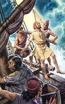 jonah lots storm cast terrible offended gods caused crew then had them which when